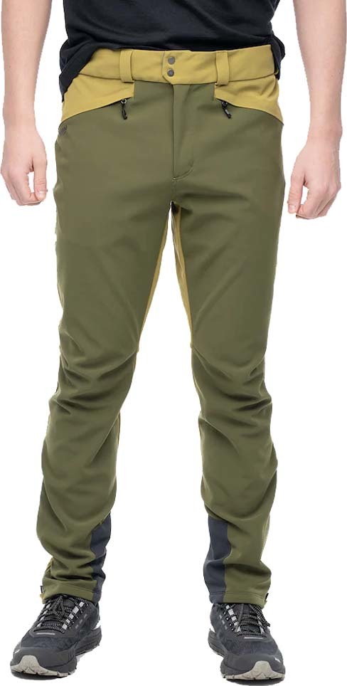 Green stretch flat-front Trousers | Sumissura